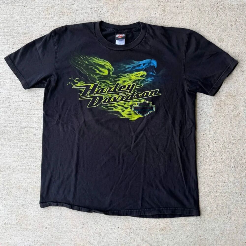 2012 Harley Davidson Cape Fear T-Shirt Flaming Eagle Fayetteville NC XL
